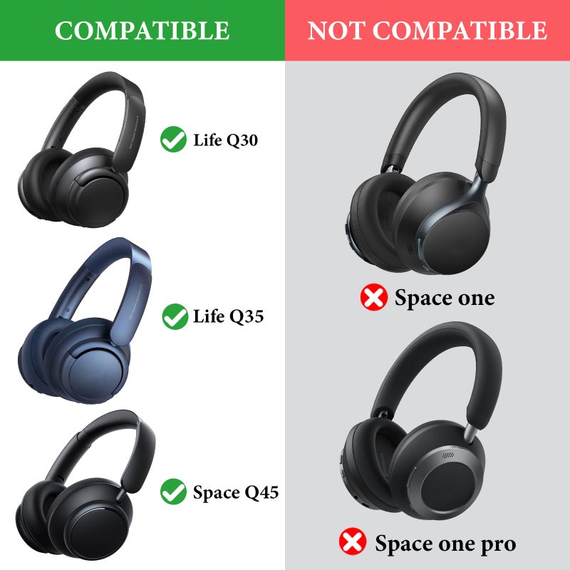 Linkidea Headphone Carrying Case Compatible with Anker Soundcore Life Q20i, Life Q20, Q30, Q35 Hybrid Earphones, Travel Bag Hard Shell Protective Case with Cable - Image 4